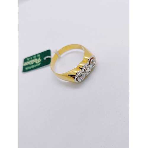 Anillo Sello circonitas 18KT