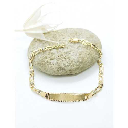 Pulsera Esclava Comunión "No me olvides" Oro 18kt