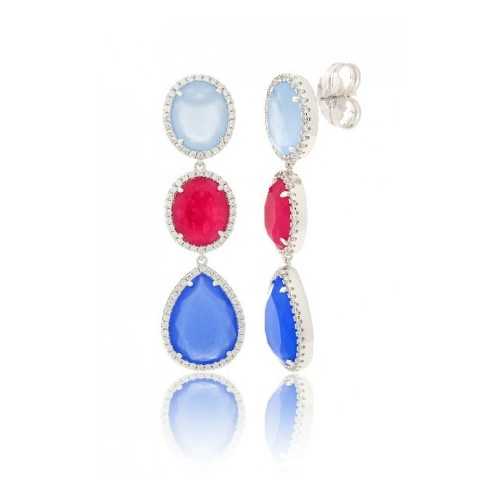 PENDIENTES "COCKTAIL AZUL y FRESA"