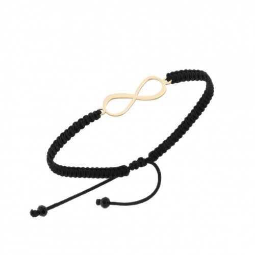 Pulsera  Macramé con Infinito Oro 18kt