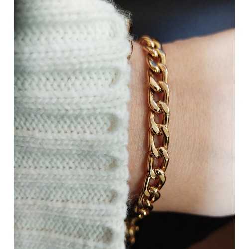 Pulsera Barbada Eslabones Oro 18kt