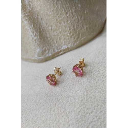 Pendientes Topacio Pink Oro 18kt